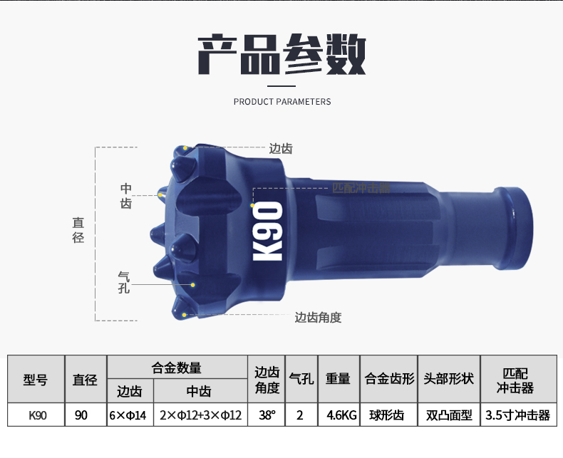 米數(shù)多潛孔鉆頭 提供高中低風(fēng)壓潛孔鉆頭 潛孔沖擊器 等優(yōu)質(zhì)采掘鉆具