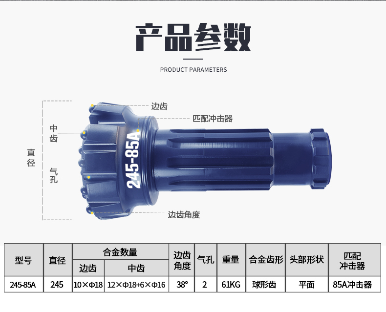 米數(shù)多潛孔鉆頭 提供高中低風(fēng)壓潛孔鉆頭 潛孔沖擊器 等優(yōu)質(zhì)采掘鉆具