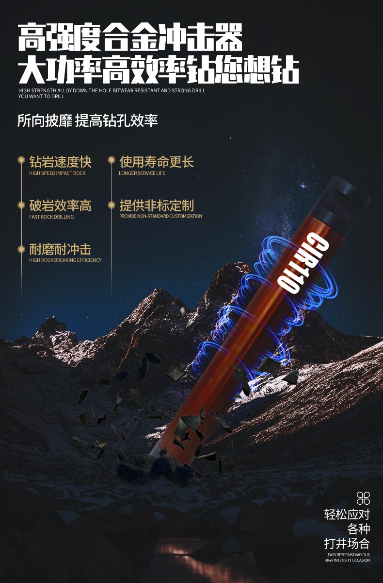 米數(shù)多潛孔鉆頭 提供高中低風(fēng)壓潛孔鉆頭 潛孔沖擊器 等優(yōu)質(zhì)采掘鉆具